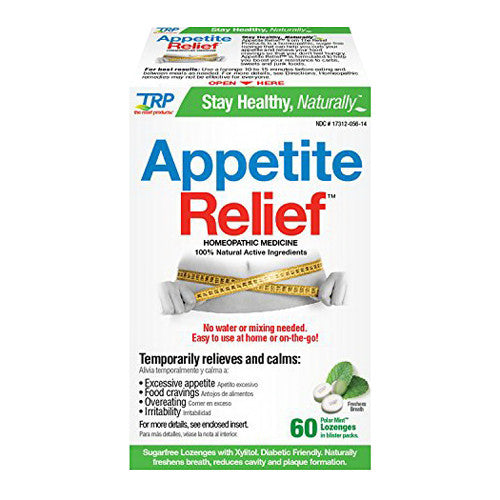 Appetite Relief Homeopathic Medicine No Water Or Mixing Needed 100% Natural Ingredient Lozenges, Polar Mint, 60 Ea